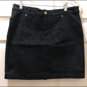 H&M Black / Suede Short Skirt Size 10/ M